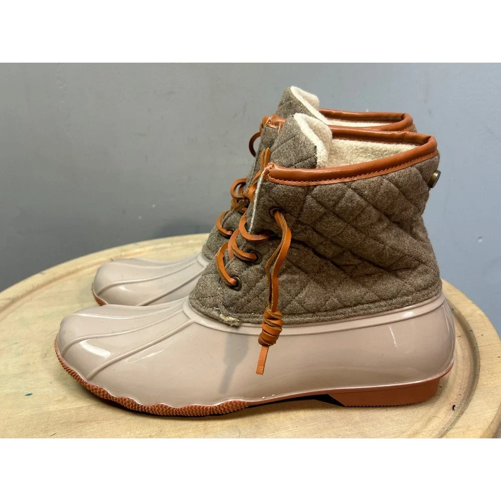 Seven7 Wool Goose Boot 3760 Taupe Brown Quilted Duck Boots Womens‎ 11